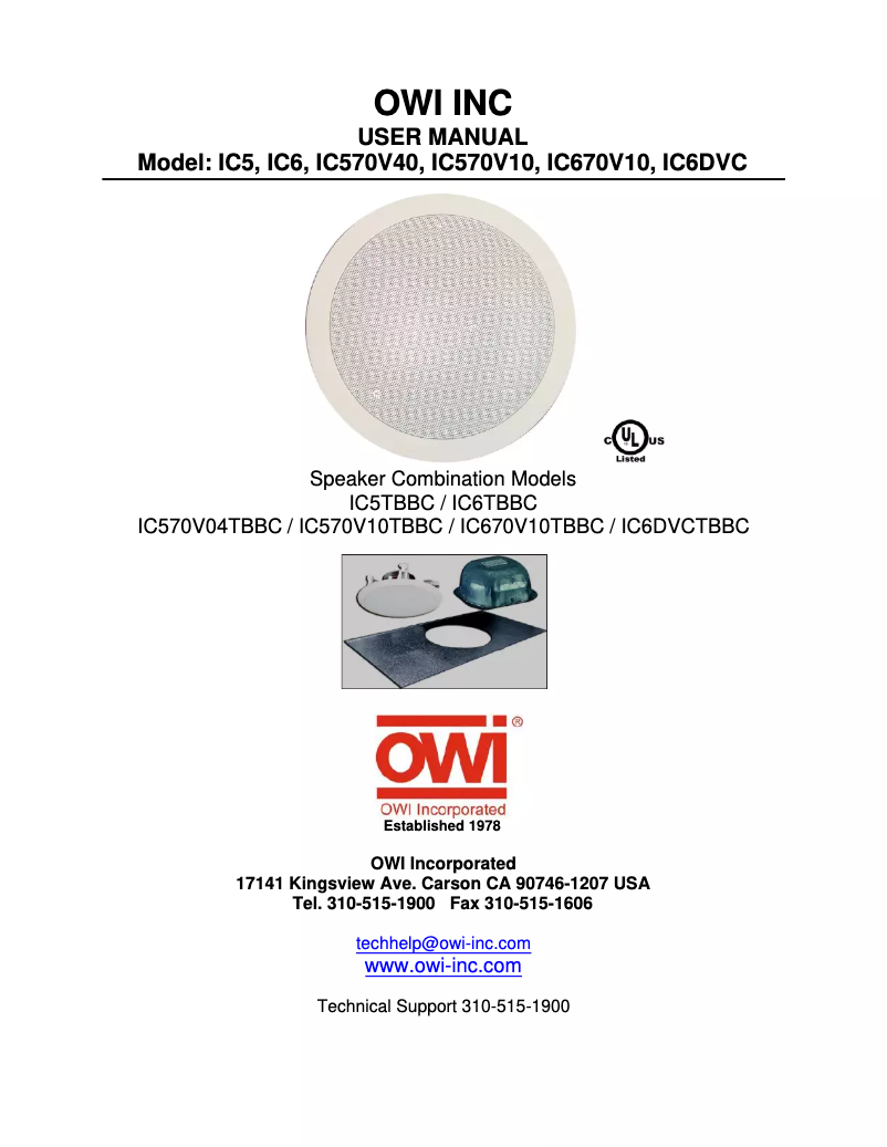 Image de la première page du manuel de l'appareil IC6-70V10