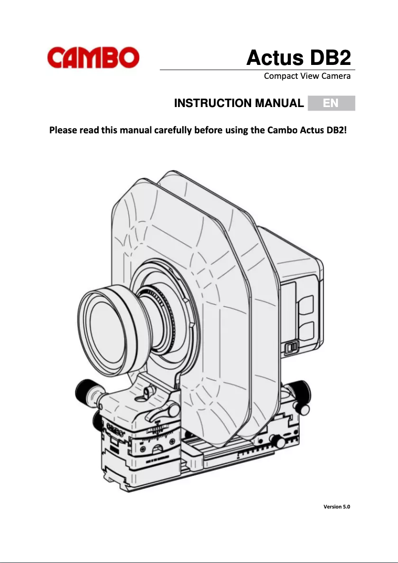 Page n°1 - Manuel utilisateur Cambo Actus DB2
