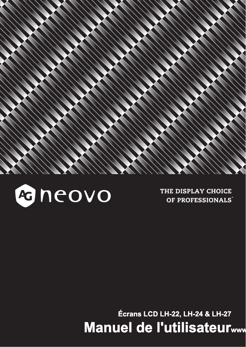 Page 1 de la notice Manuel utilisateur AG Neovo LH-24