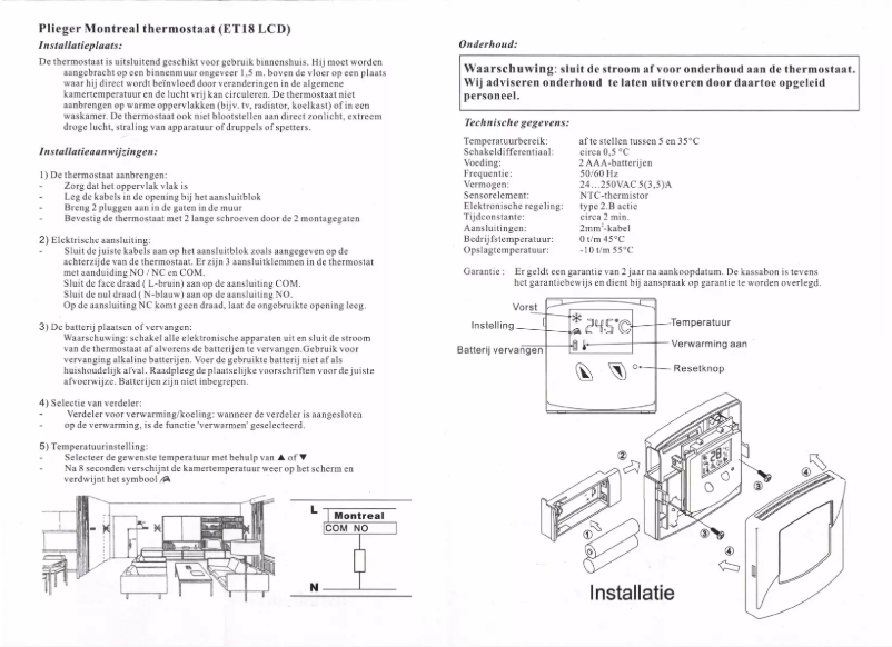 Página 1 del manual Manual de usuario Plieger Montreal