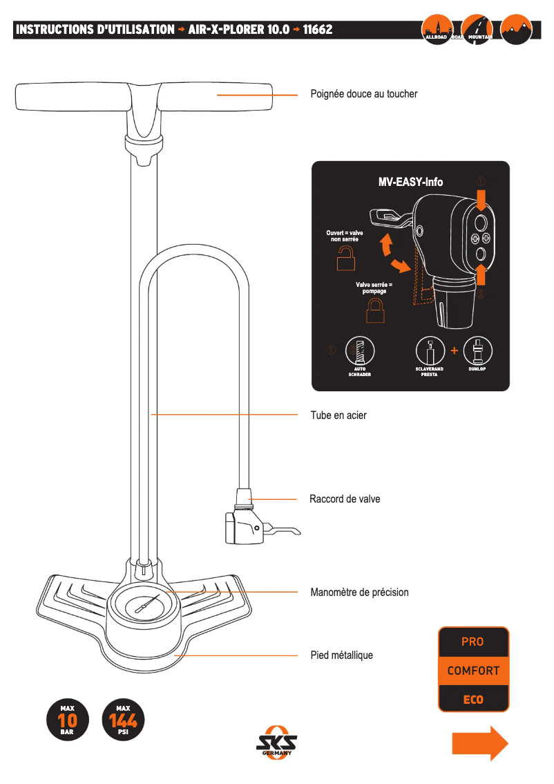 Image de la première page du manuel de l'appareil Air-X-Plorer 10.0
