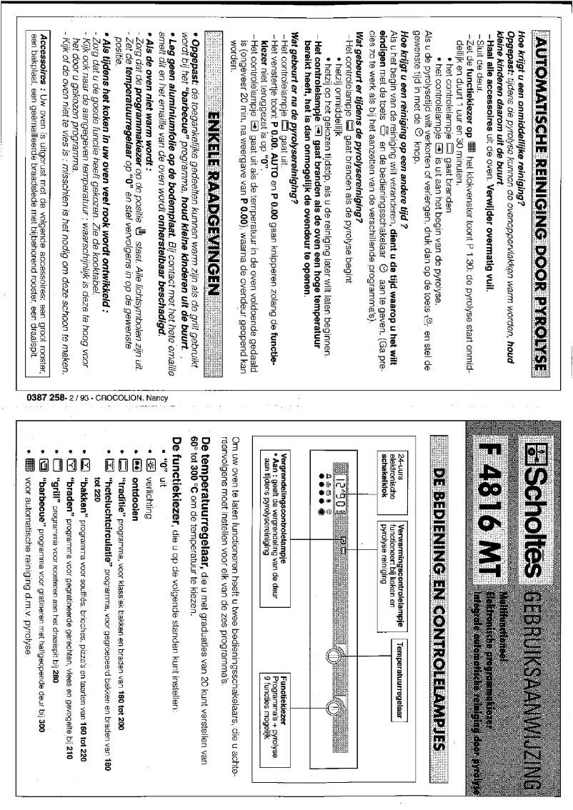 Image de la première page du manuel de l'appareil F 4816 MT