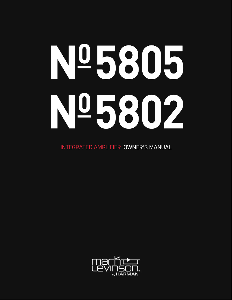 Image de la première page du manuel de l'appareil No5802