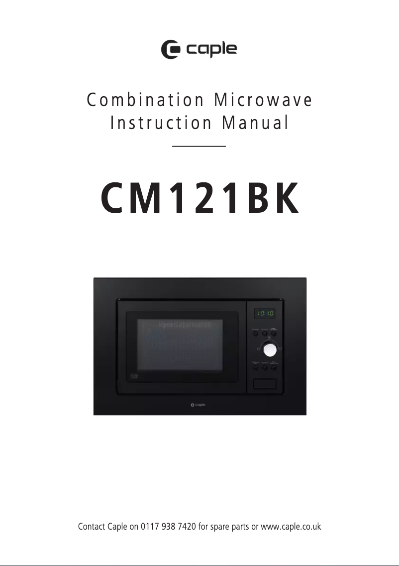 Page n°1 - Manuel utilisateur Caple CM121BK
