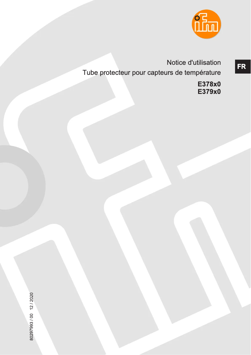 Page n°1 - Manuel utilisateur IFM E37830