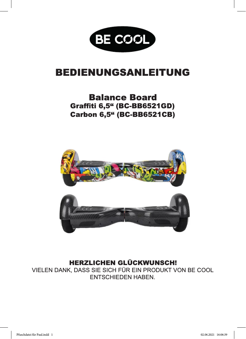 Image de la première page du manuel de l'appareil BC-BB6521GD