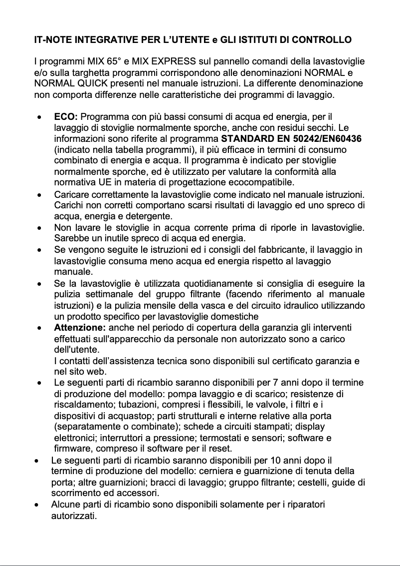 Page 1 de la notice Brochure Smeg LVS433STPXIN