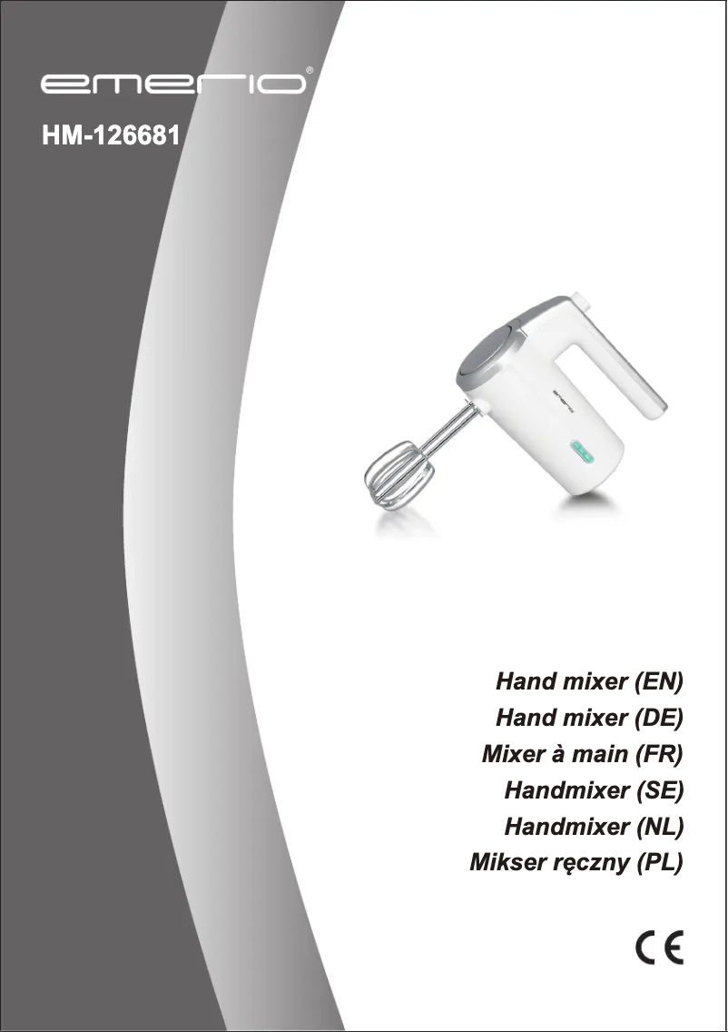 Page n°1 - Manuel utilisateur Emerio HM-126681