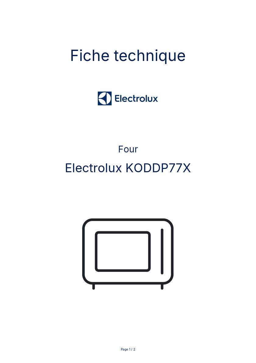 Image de la première page du manuel de l'appareil KODDP77X