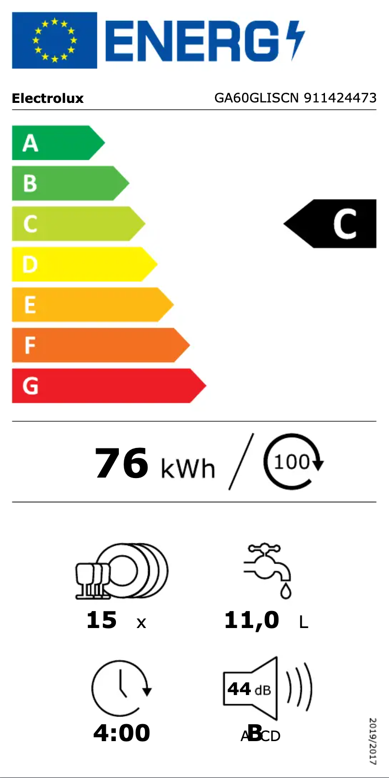 Image de la première page du manuel de l'appareil GA60GLISCN