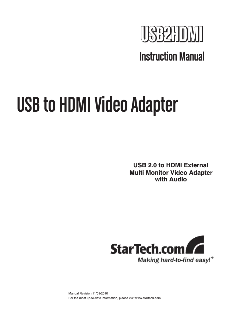 Página 1 del manual Manual de usuario StarTech.com USB2HDMI