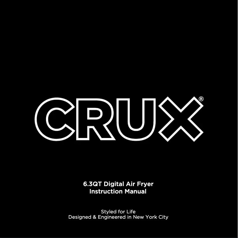 Page 1 de la notice Manuel utilisateur CRUX 6.3QT Digital Air Fryer