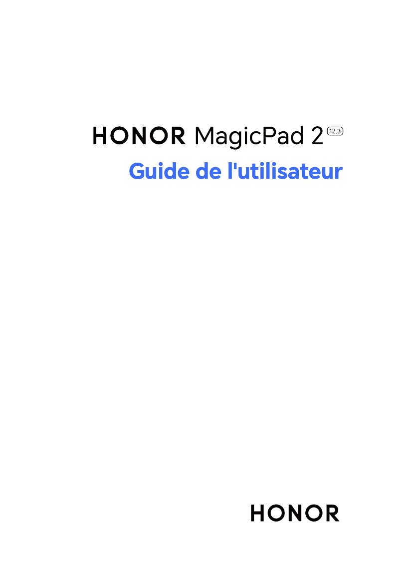 Page 1 de la notice Guide de démarrage rapide Honor MagicPad 2