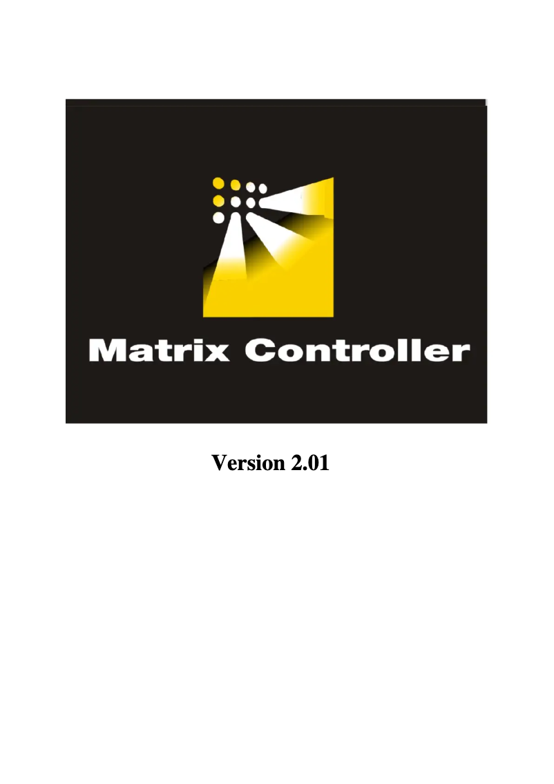 Image de la première page du manuel de l'appareil Matrix controller
