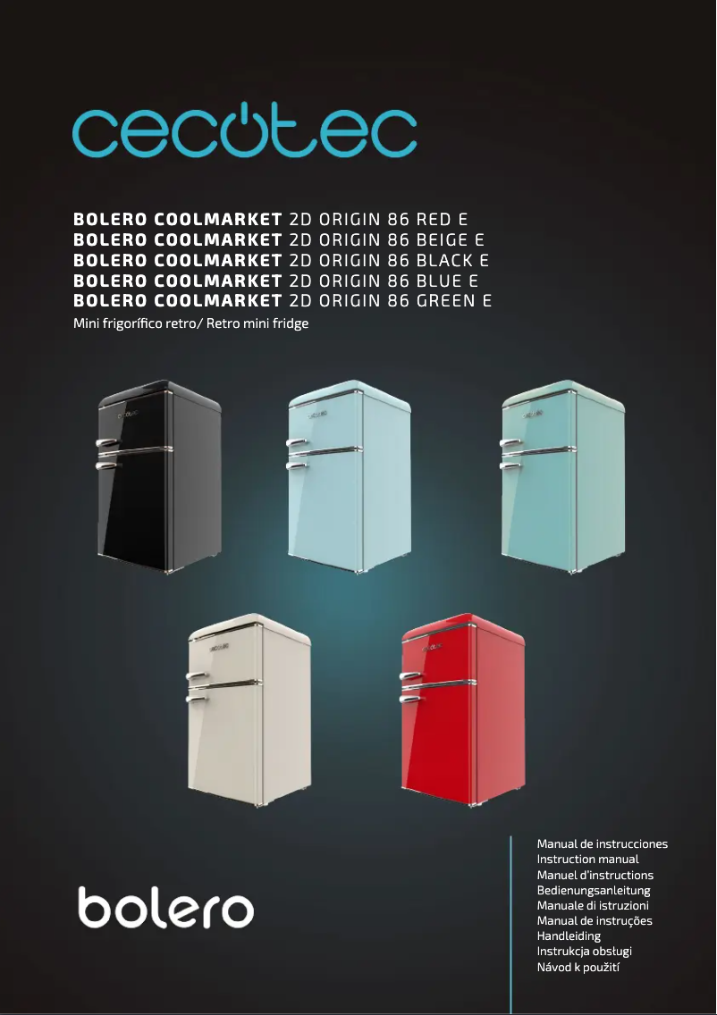 Page n°1 - Manuel utilisateur Cecotec Bolero CoolMarket 2D Origin