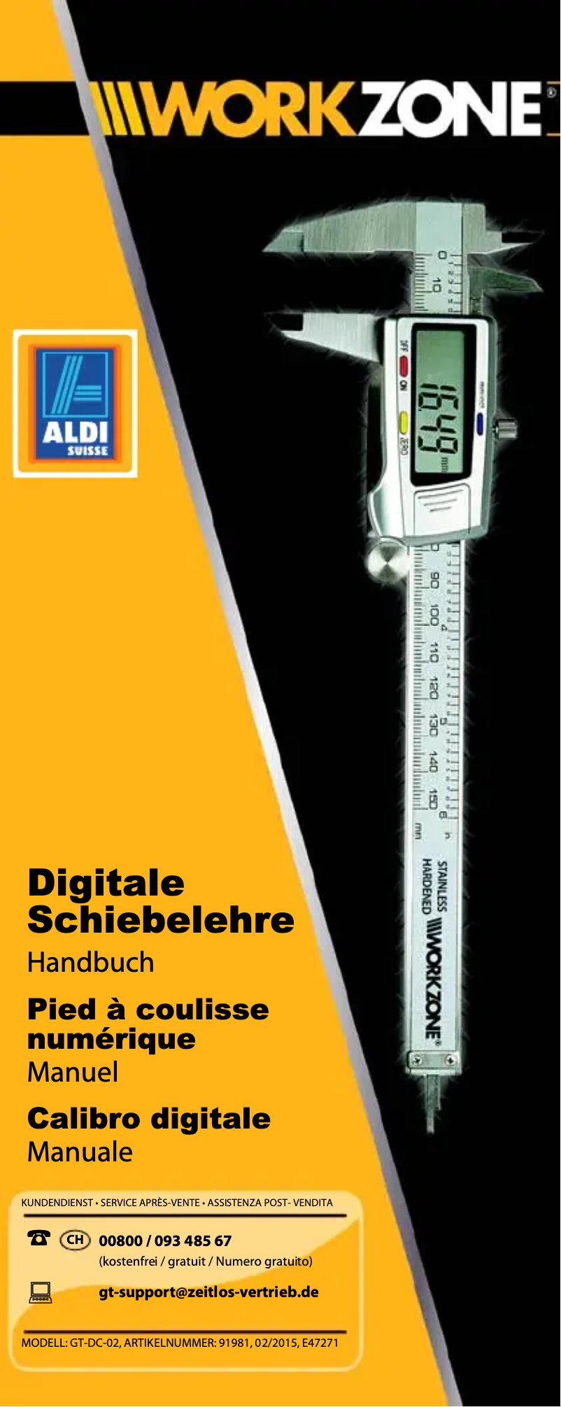 Image de la première page du manuel de l'appareil GT-DC-02