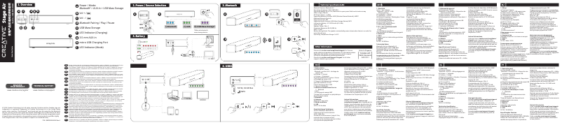 Page 1 de la notice Guide de démarrage rapide Creative Stage Air