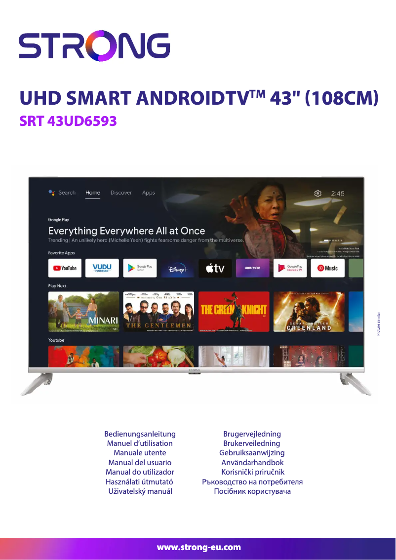 Page 1 de la notice Manuel utilisateur Strong SRT 43UD6593