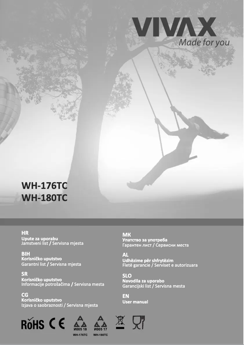 Page n°1 - Manuel utilisateur Vivax WH-176TC