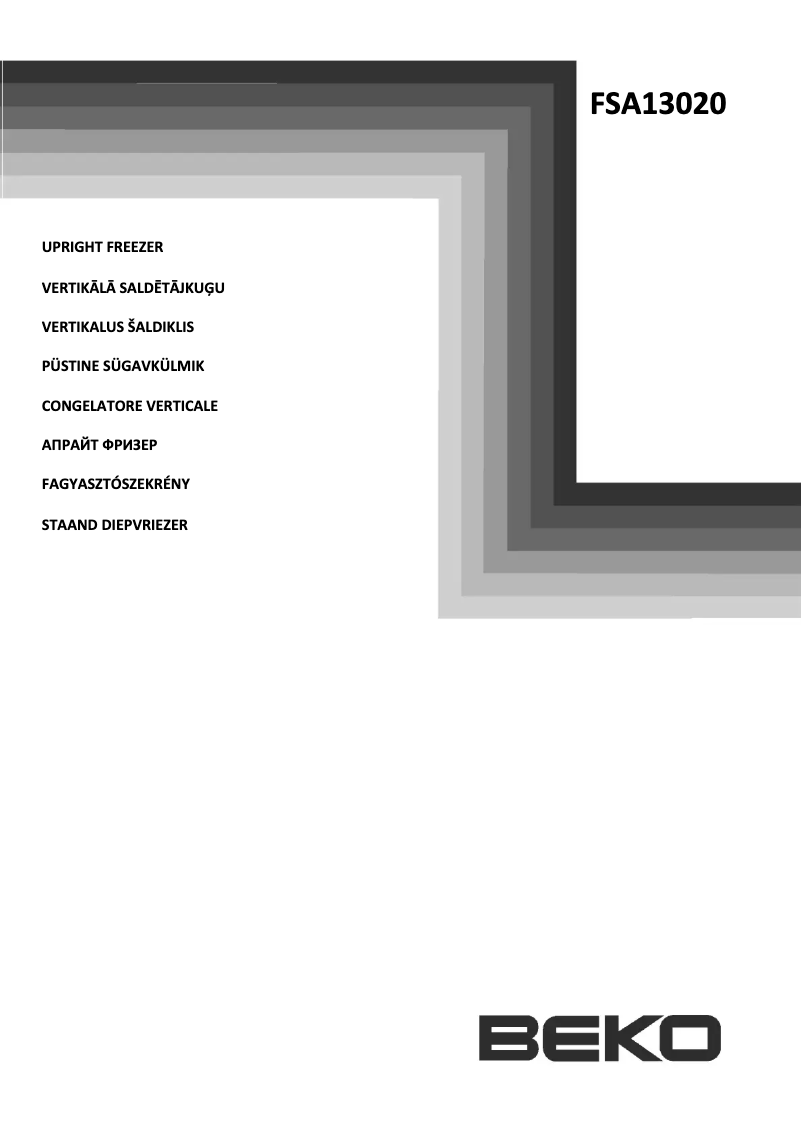 Page 1 de la notice Manuel utilisateur Beko FSA 13020