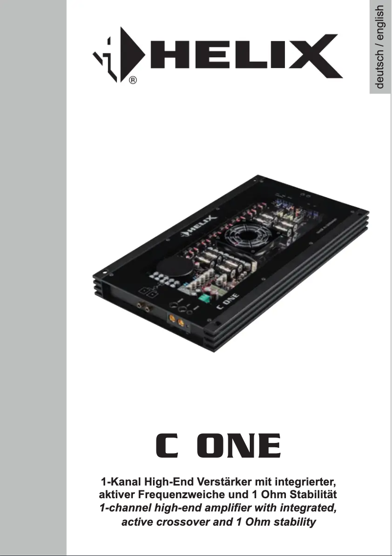 Page n°1 - Manuel utilisateur Helix C ONE