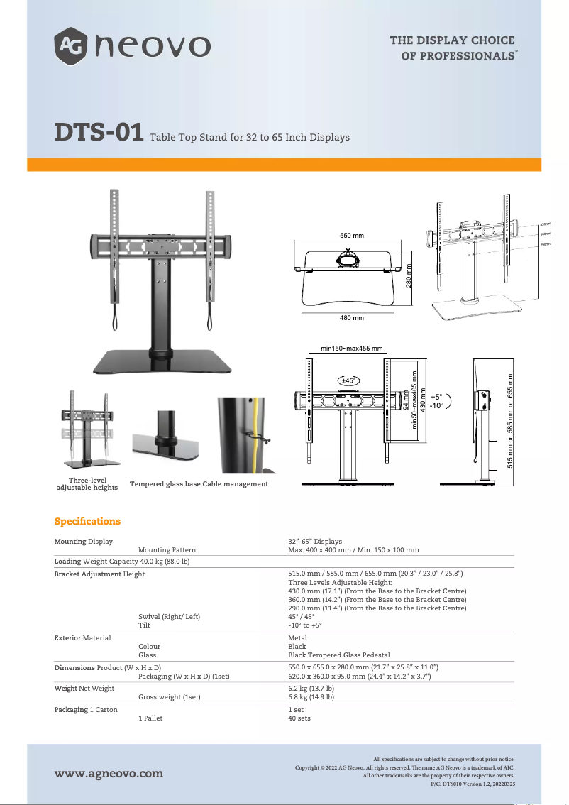Image de la première page du manuel de l'appareil DTS-01