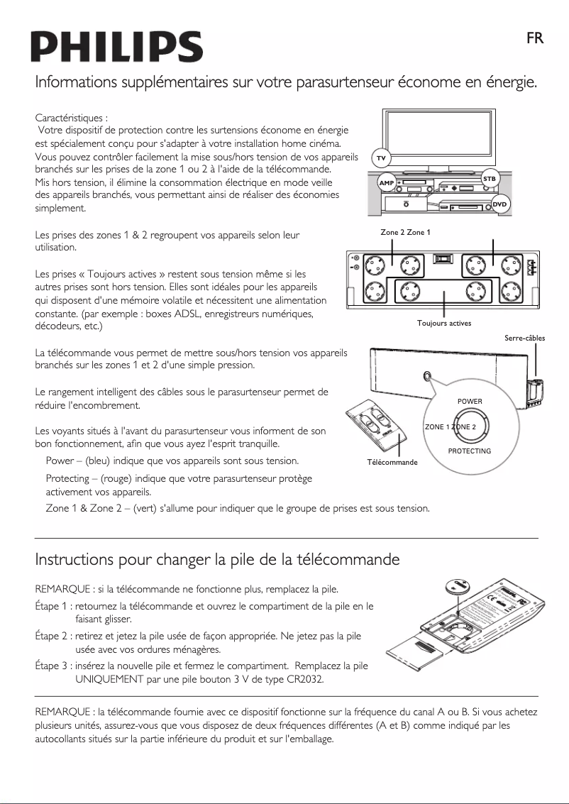 Page 1 de la notice Guide de démarrage rapide Philips SPN5087