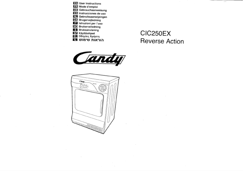 Page n°1 - Manuel utilisateur Candy CIC 250