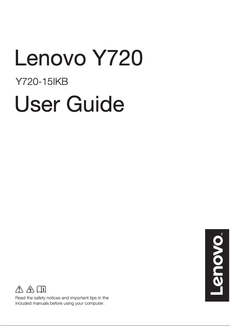Page n°1 - Manuel utilisateur Lenovo Legion Y720