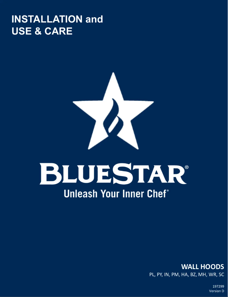 Page n°1 - Guide d'installation BlueStar PL060ML
