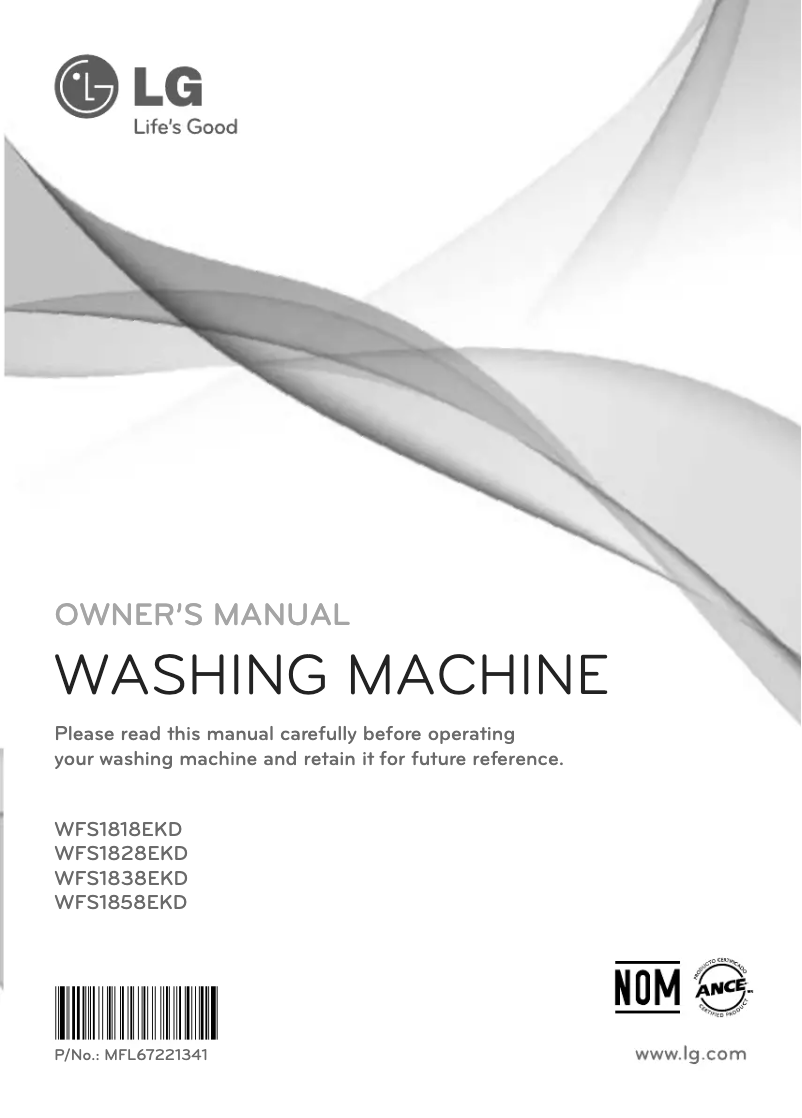 Página 1 del manual Manual de usuario LG WFS1818EKD