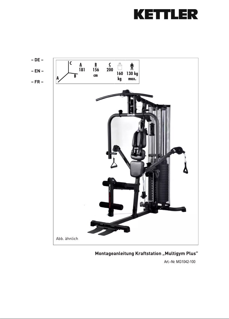 Image de la première page du manuel de l'appareil Multigym Plus