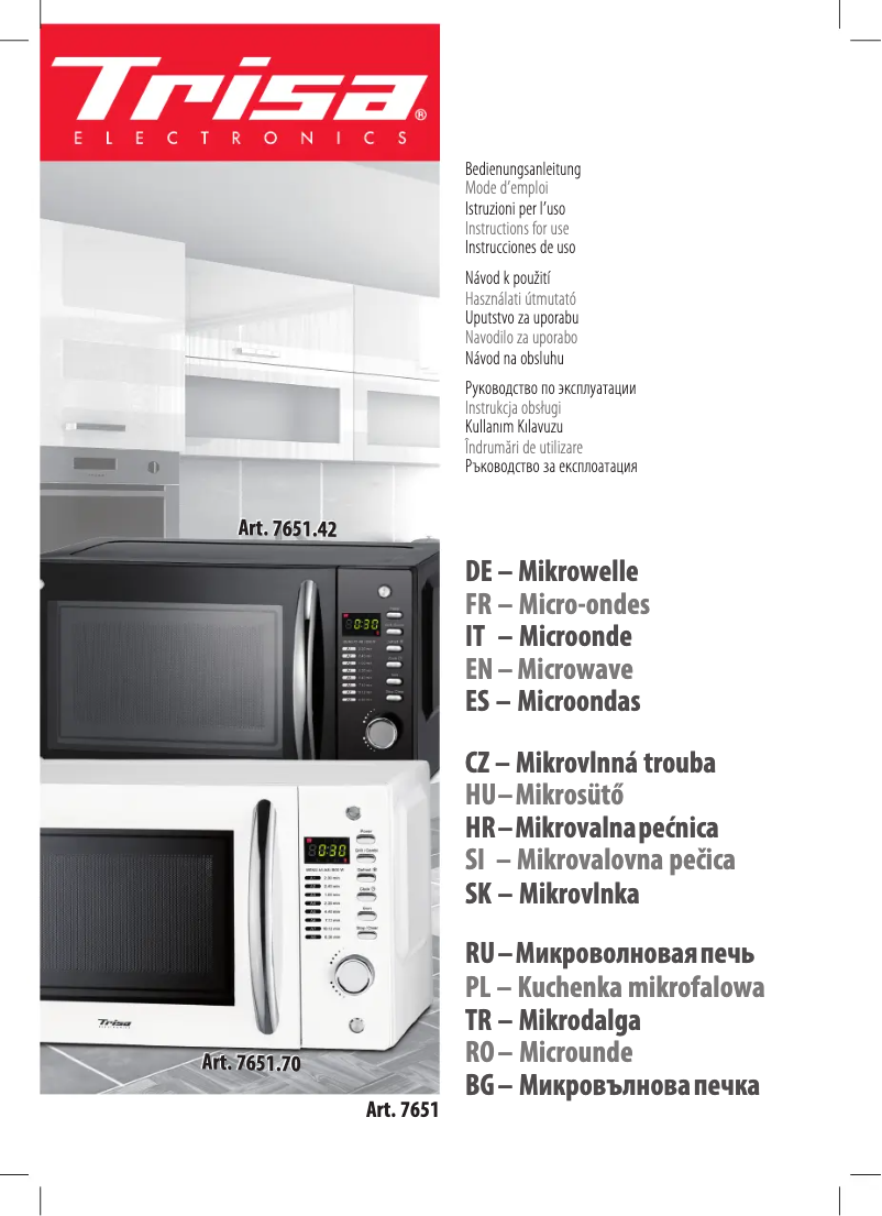 Page 1 de la notice Manuel utilisateur Trisa Micro Pro