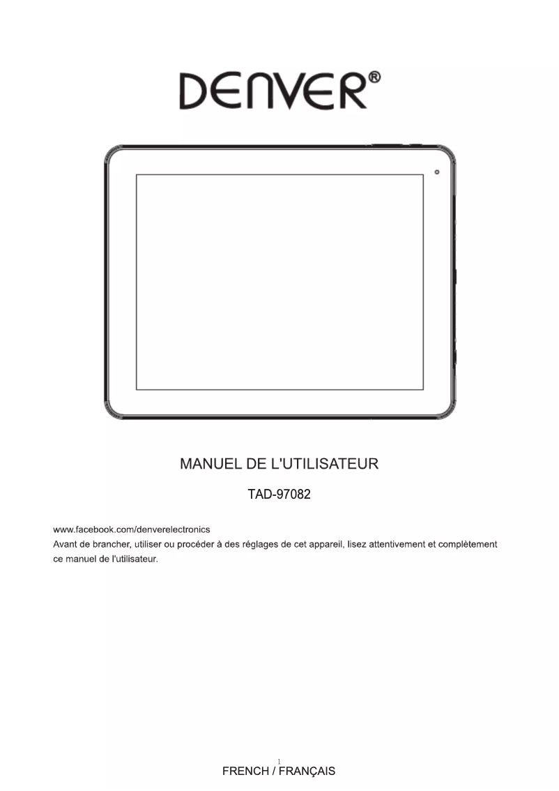 Image de la première page du manuel de l'appareil TAD-97082