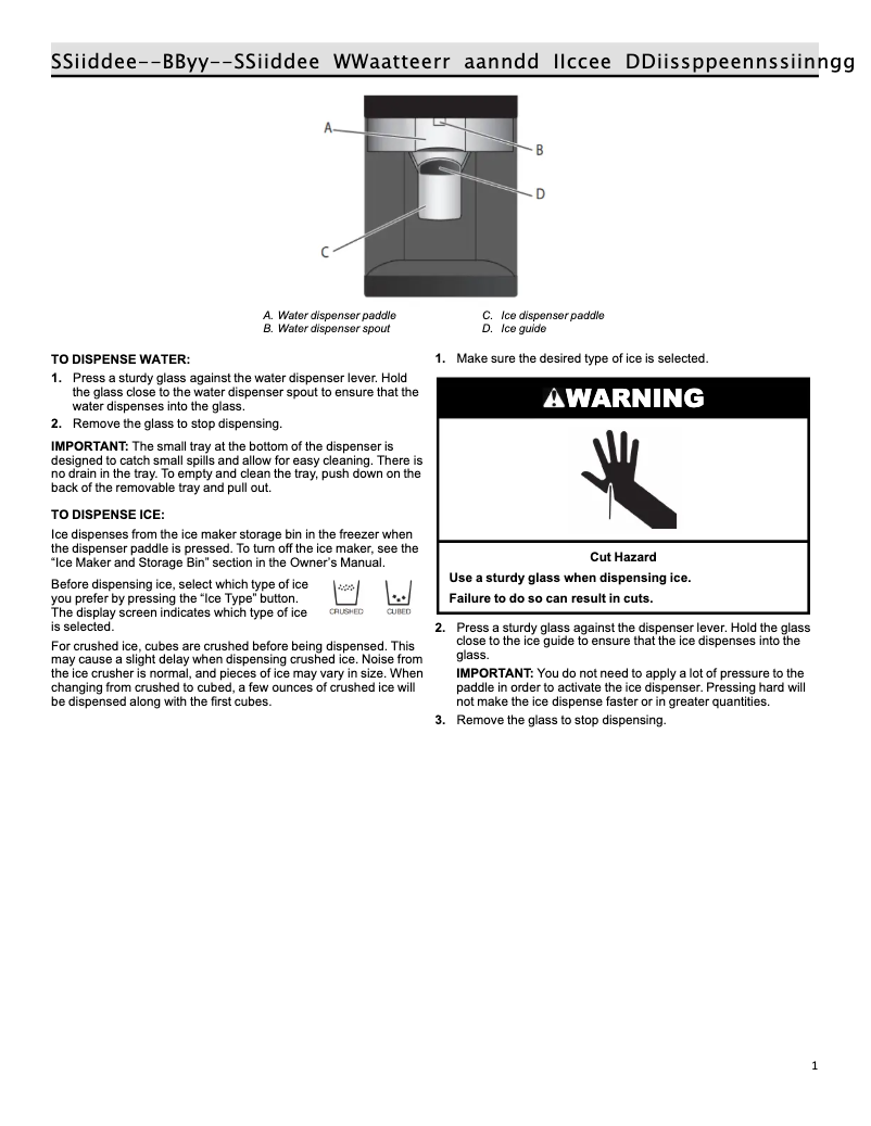 Page 1 de la notice Guide d'installation Whirlpool WRS335SDHM