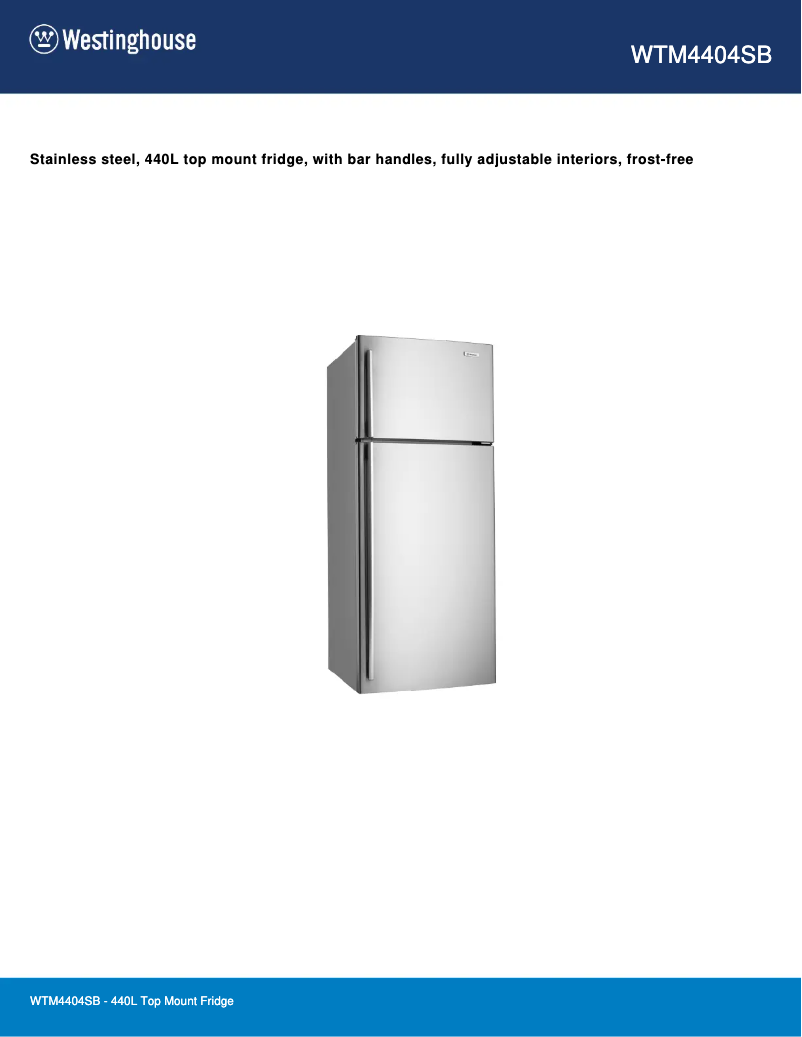 Image de la première page du manuel de l'appareil WTM4404SB