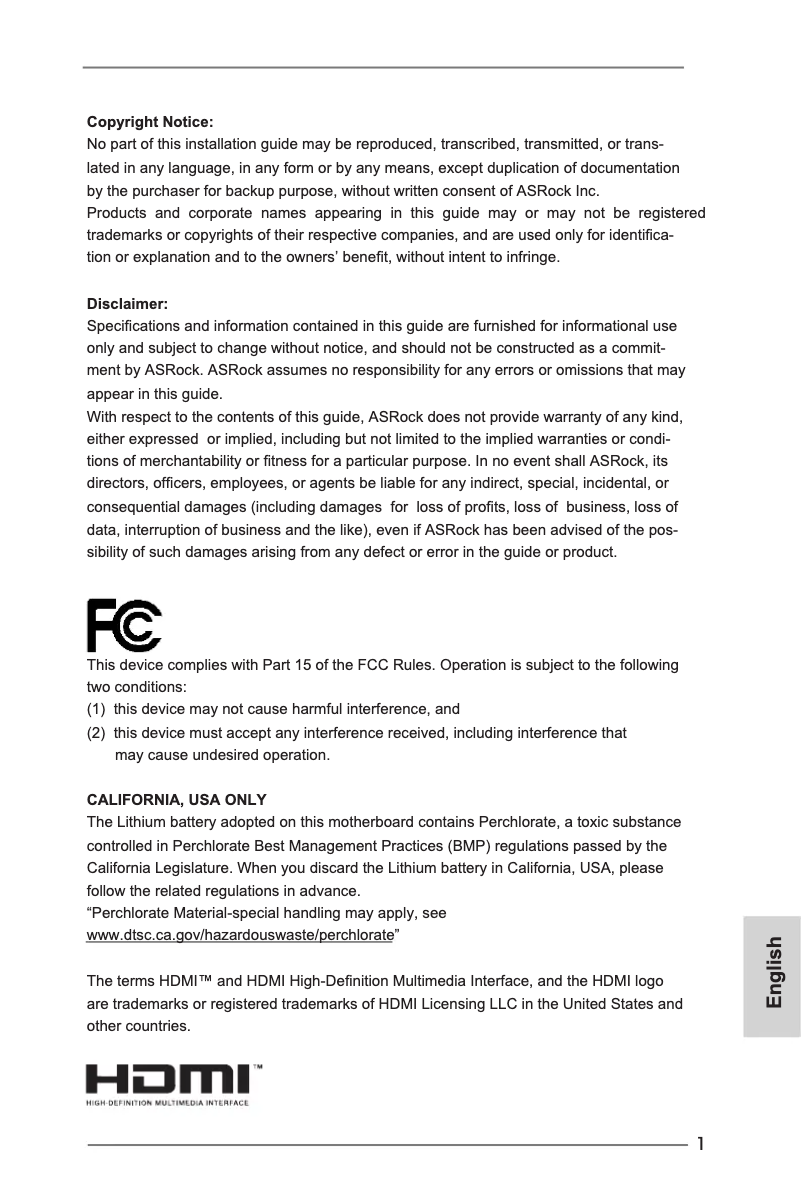 Image de la première page du manuel de l'appareil H77M-ITX