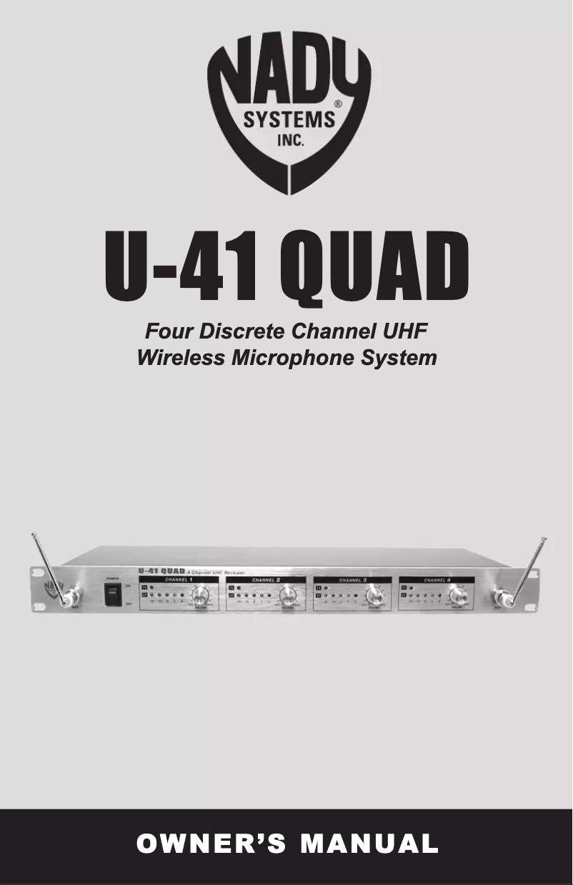 Imagen de la primera página del manual del dispositivo U-41 Quad