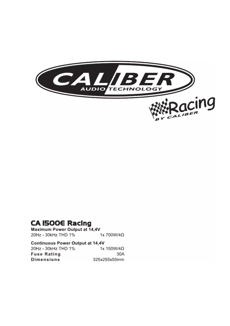 Página 1 del manual Manual de usuario Caliber CA 1500E