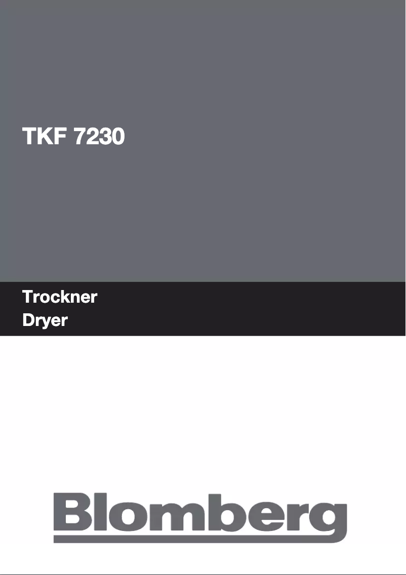 Page 1 de la notice Manuel utilisateur Blomberg TKF 7230
