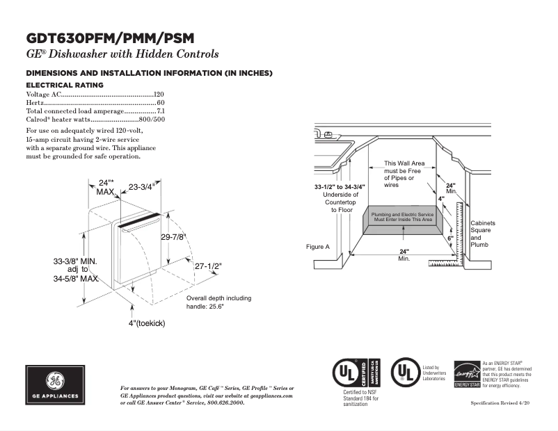 First page image of the manual for GDT630PGMBB
