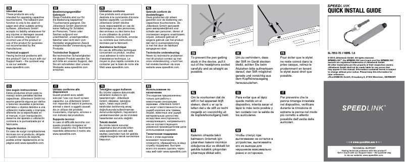 Page 1 de la notice Manuel utilisateur Speed-Link Letra