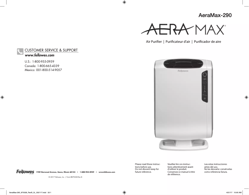 Página 1 del manual Manual de usuario AeraMax 290