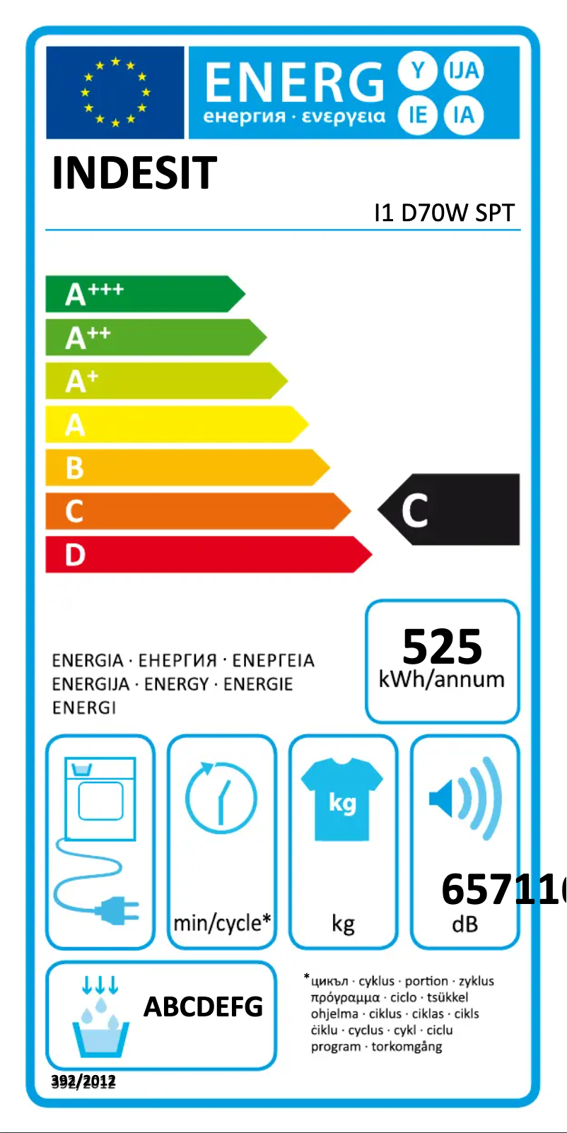 Página 1 del manual Manual de usuario Indesit I1 D70W SPT
