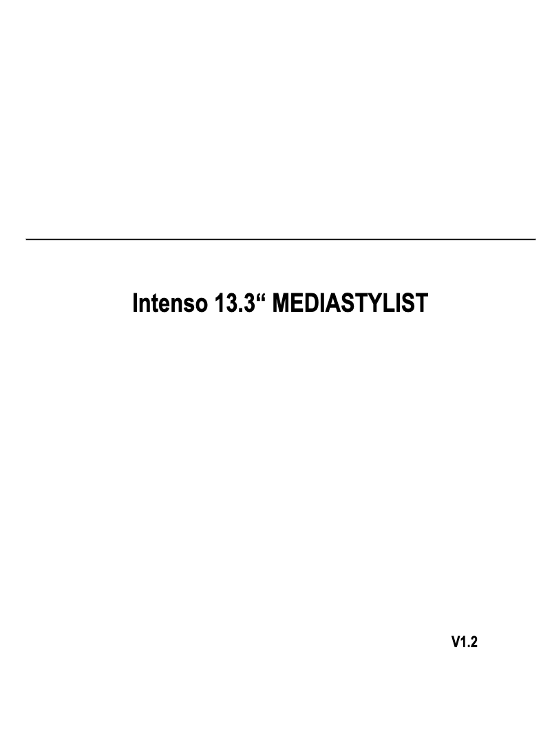 Page 1 de la notice Manuel utilisateur Intenso 13.3" Media Stylist