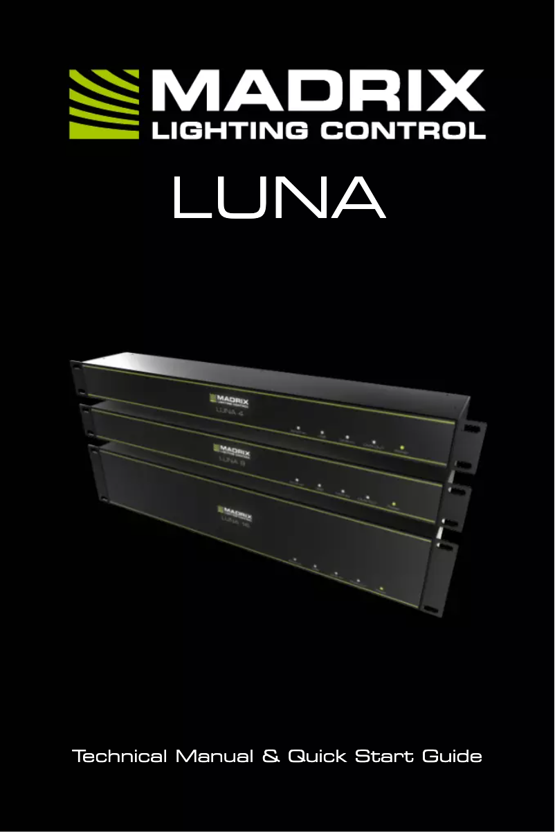 Page n°1 - Manuel utilisateur Madrix LUNA 4