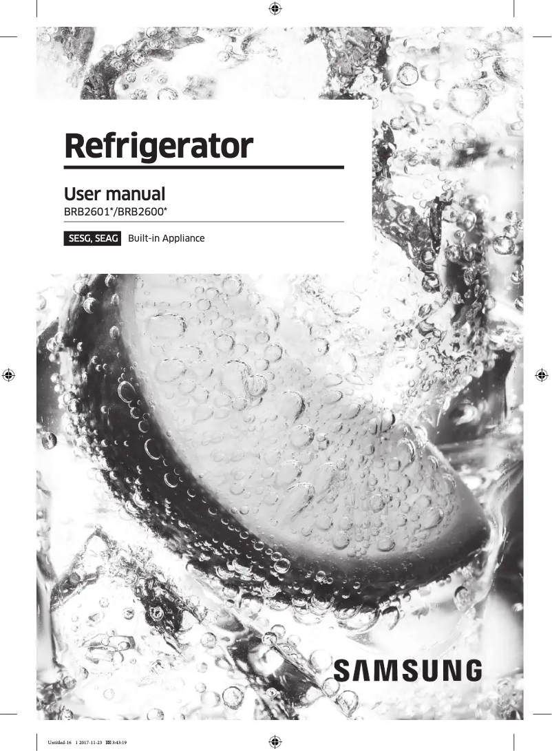 Image de la première page du manuel de l'appareil BRB260135WW