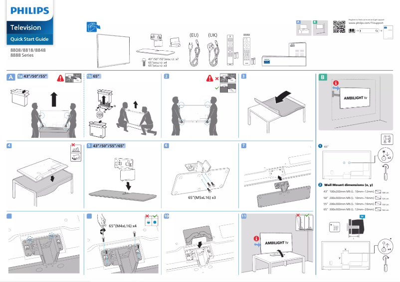 Página 1 del manual Guía de inicio rápido Philips 43PUS8818