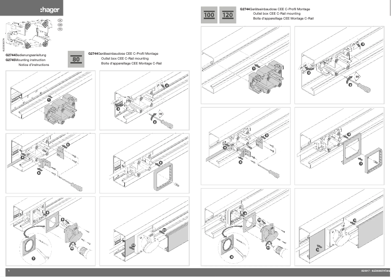 Page n°1 - Guide d'installation Hager G2744