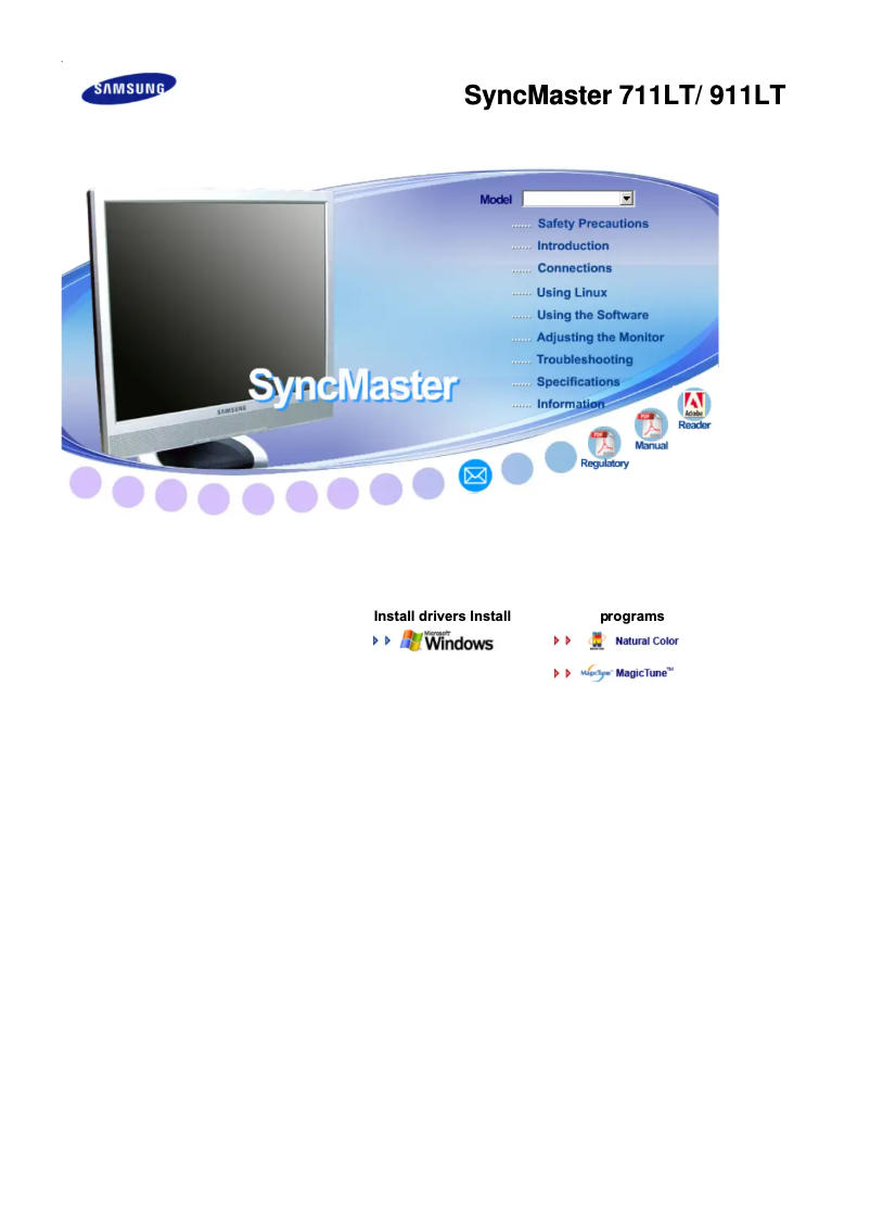 Page n°1 - Manuel utilisateur Samsung SyncMaster 911LT